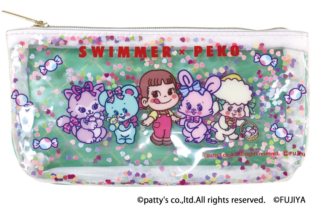 「SWIMMER×PEKOコラボミルキーポーチ」（1650円）　(C)patty's co.,ltd.All rights reserved.(C)FUJIYA